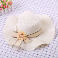 Ladies Straw Hat Outdoor Sun Protection Flower Beach Hat New Style Big Brim Sunhat Spring and Summer Raffia Straw Bucket Hat